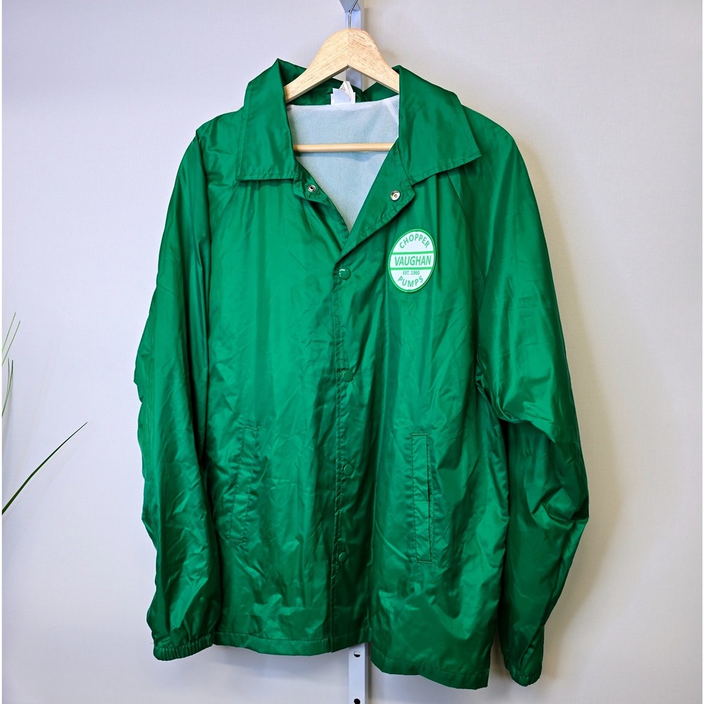 Augusta Sportswear Mens Green Vaughan Pumps Chopper‎ Coaches Jacket Large